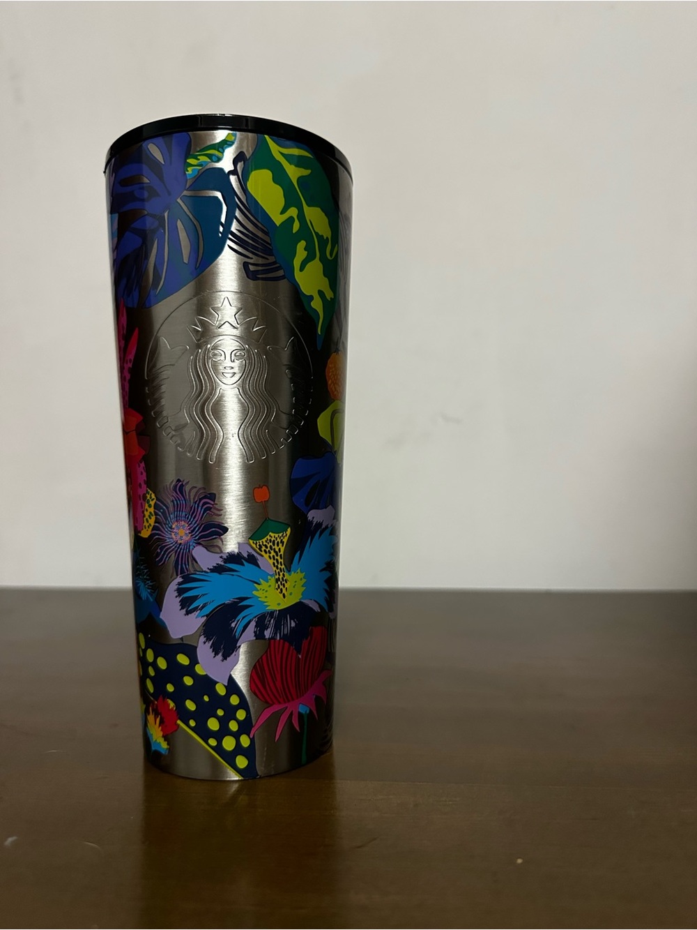 Floral Metal Starbucks Cup